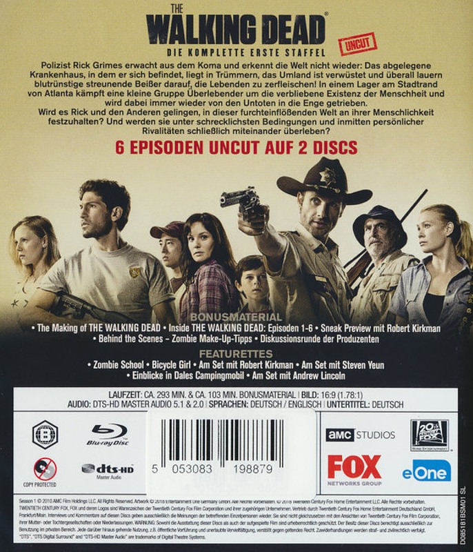 The Walking Dead Staffel 1 Cover The Walking Dead Staffel 1 Cover
