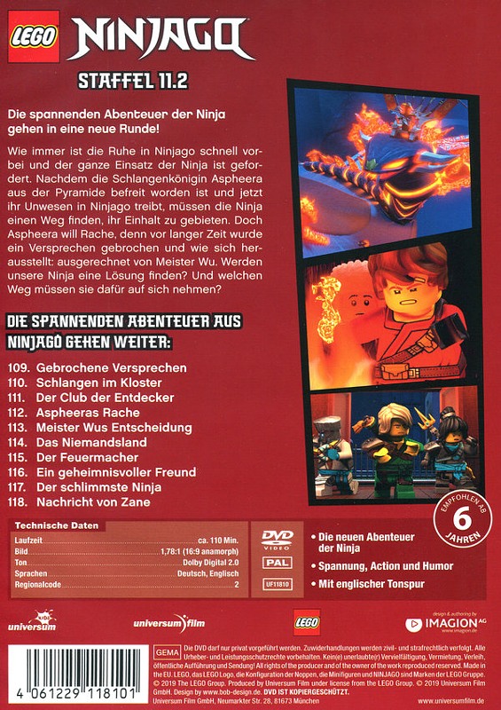 LEGO Ninjago - Staffel 11.2 Film | XJUGGLER DVD Shop